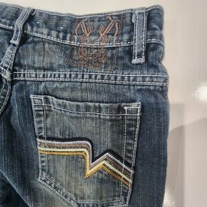 PACO Jeans Blue Denim Boys size 12 Embellished Pockets Rock Embroidered